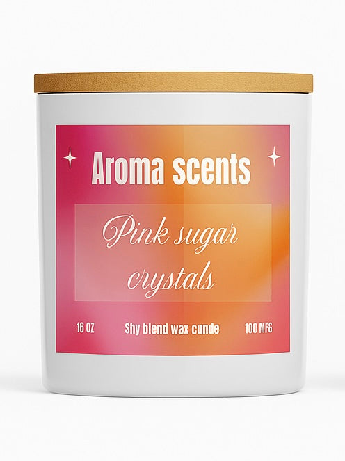 Pink  Sugar Crystal 16 oz scented candle
